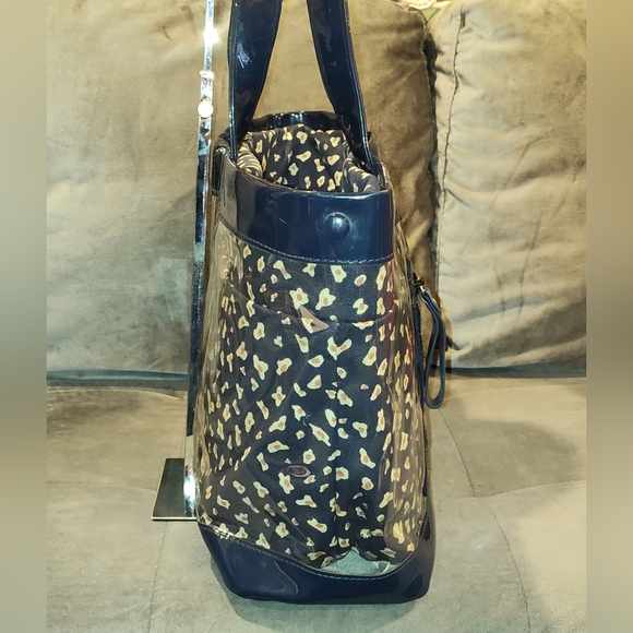 See by Chloe Navy and Beige Vinyl Tote - Picture 12 of 16